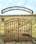 Wrought Iron Curly Arbor Gate - Entry Arch