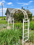 Wrought Iron Dome Arbor Gate Entrance - Home & Garden Arch
