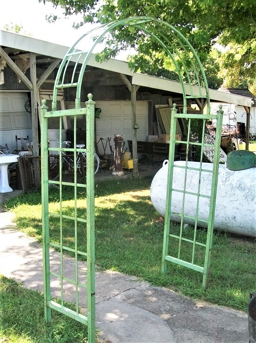 Wrought Iron Dome Ivy Climb Arch Garden Trellis