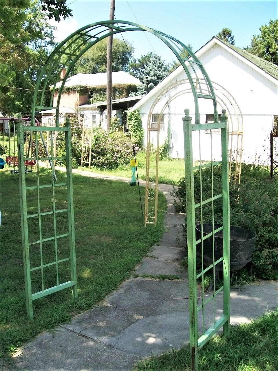 Wrought Iron Dome Ivy Climb Arch Garden Trellis