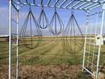 Wrought Iron Extra Large Teardrop Orb Hanging Planter