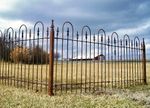 Wrought Iron Fence Panels - 3 foot Tall - with Metal Stakes