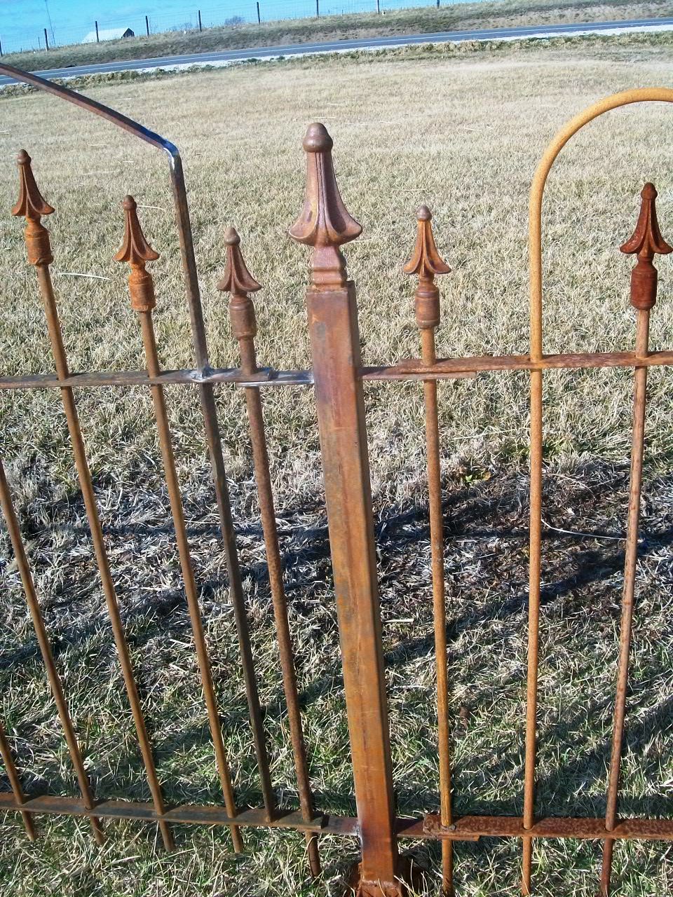 Wrought Iron Fence Panels 3 foot Tall with Metal Stakes