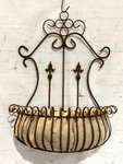 31 Wrought Iron Fiona Finial Half Basket - Decorative Container