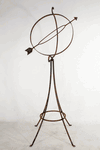 Wrought Iron Gazing Ball Stand w/ Sundial Design