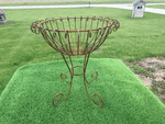 Wrought Iron Large Ginger Planter Stand Rustic Garden Basket