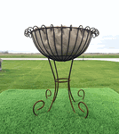 Wrought Iron Large Ginger Planter Stand Rustic Garden Basket