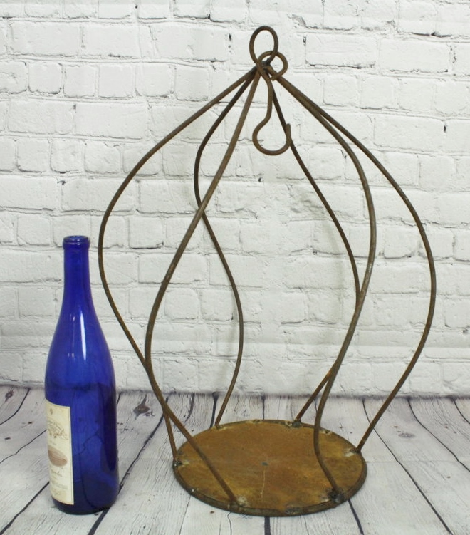 Wrought Iron Hanging Shelf Decorative Decor for Inside or Outside
