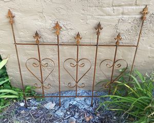 Wrought Iron Heart Garden Edging Fence