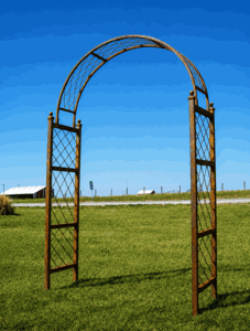 Wrought Iron Henry Arbor - Stable Garden Structure