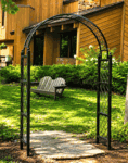 Wrought Iron Henry Arbor - Stable Garden Structure