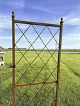 Wrought Iron Jackson Trellis Panel Ball Top Garden Lattice