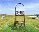 Wrought Iron Jasper 2 Tier Plant Stand Rustic Garden Planter