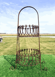 Wrought Iron Jasper 2 Tier Plant Stand Rustic Garden Planter