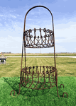 Wrought Iron Jasper 2 Tier Plant Stand Rustic Garden Planter