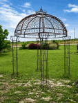 Wrought Iron Jester Arbor Gazebo - Lawn & Garden Trellis Arch