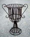 Wrought Iron Large 36 Strap Urn