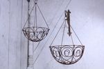 Wrought Iron Curly Hanging Baskets - Flower Basket
