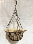 Wrought Iron Large Hanging Tulip Basket Flower Container