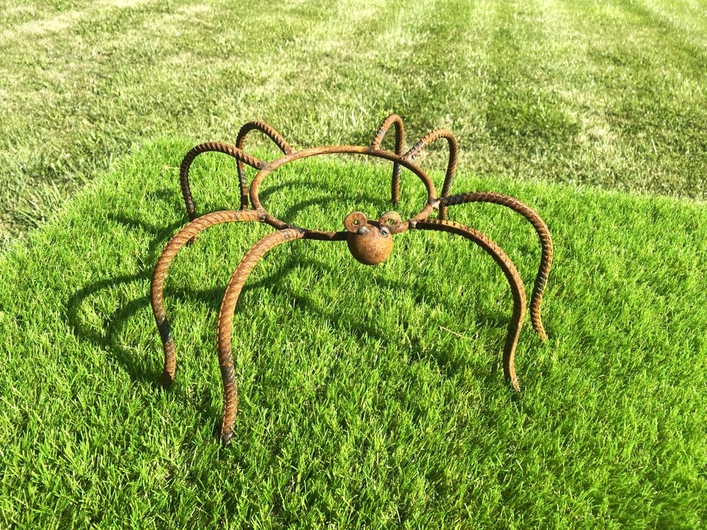 Wrought Iron Large Spider Gazing Ball Stand Plant Stand