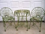 Wrought Iron Loops Table Patio Furniture