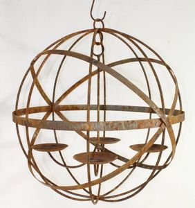 24 Wrought Iron Mystic Candle Chandelier - Large Light
