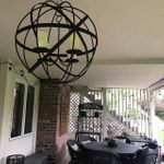 24 Wrought Iron Mystic Candle Chandelier - Large Light