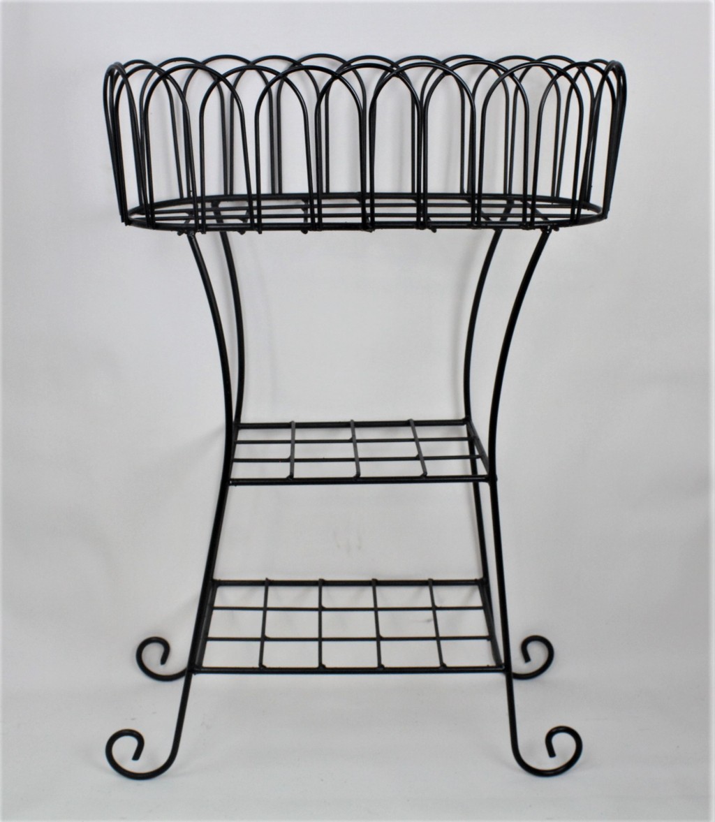 Wrought Iron Opal Oval Plant Stand Decorative Container