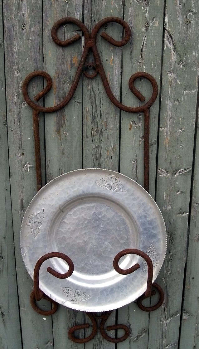 Plate stand iron large, Decoration various