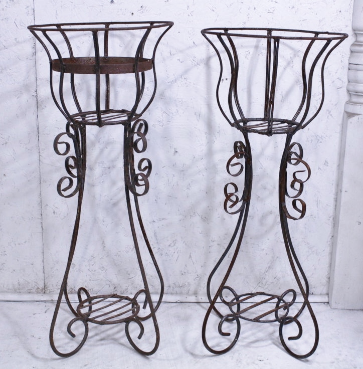 Wrought Iron Purcey Plant Stand Decorative Container
