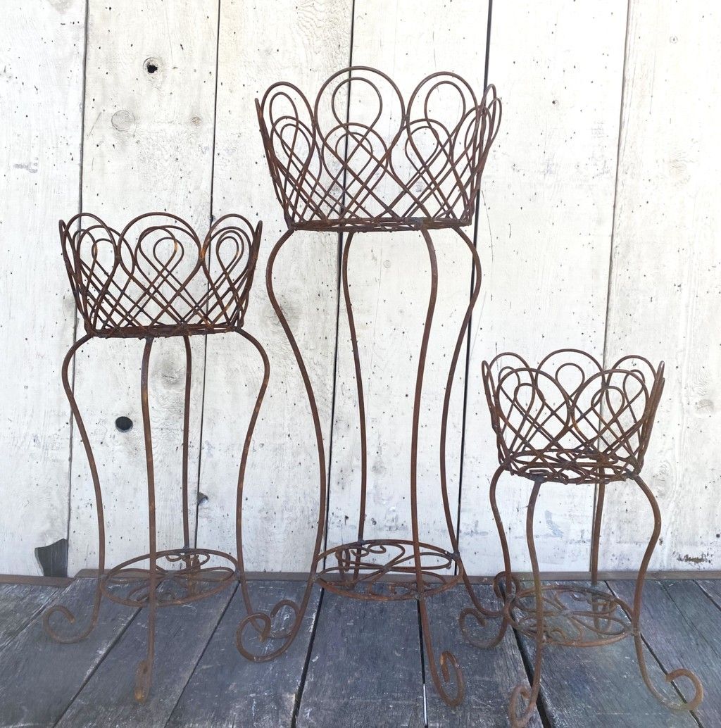 Wrought Iron Queen Plant Stands Pot Containers