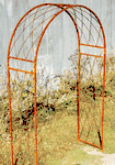 Wrought Iron Round Criss Cross Arch - Metal Garden Trellis
