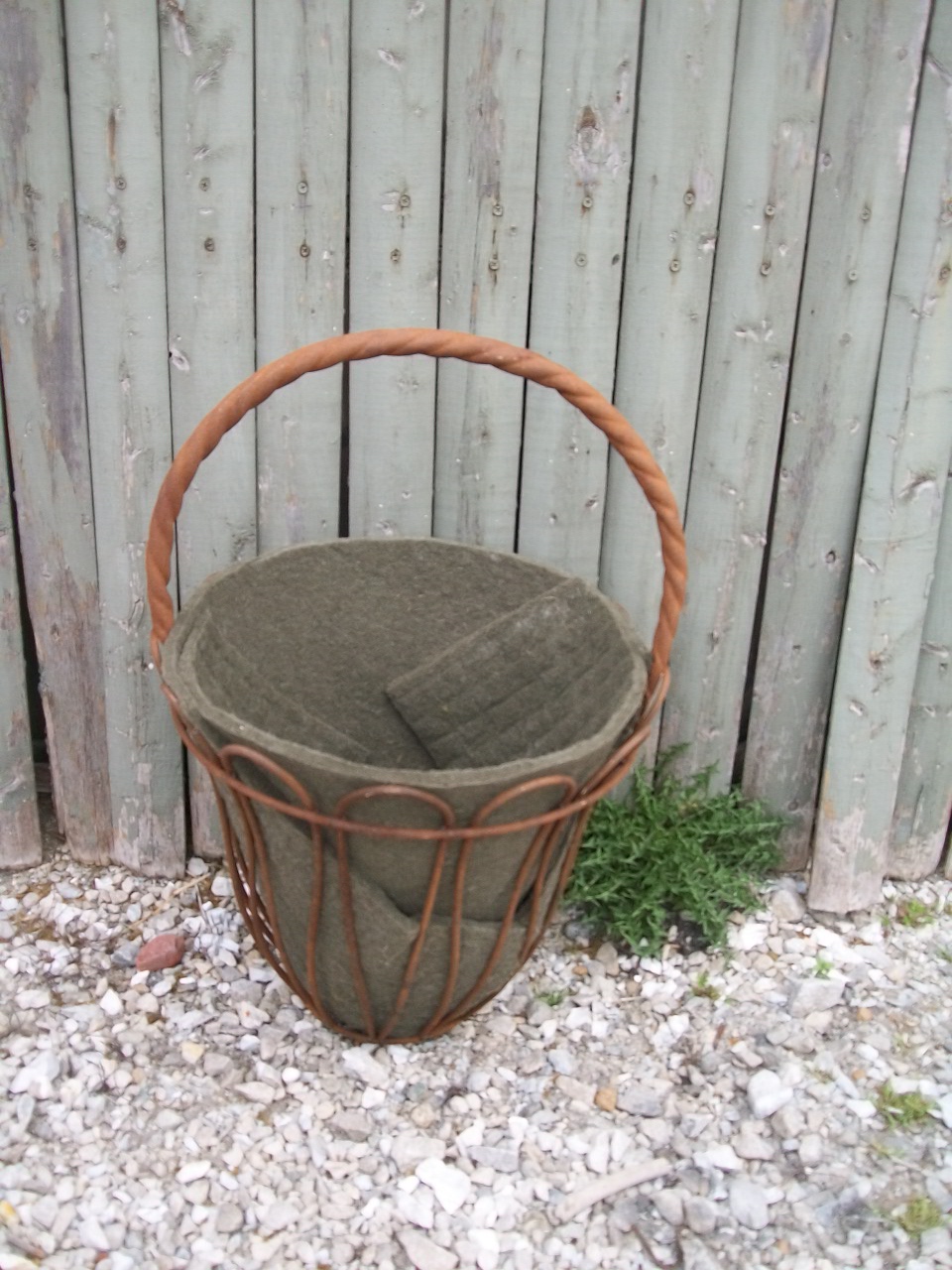 Wrought Iron Round Rope Handle Baskets 3 Sizes