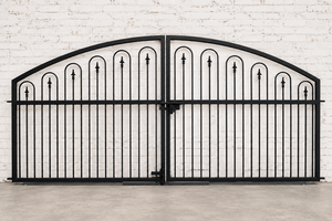 Wrought Iron Driveway Lexington Gate - Business - 4 x 12 ft Wide
