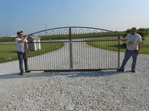 Wrought Iron Driveway Gate - Outdoor Business - 4 x 12 ft Wide