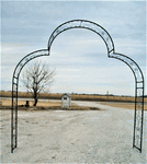 Wrought Iron Shell Arch Top Driveway Arbor