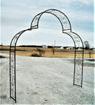 Wrought Iron Shell Arch Top Driveway Arbor