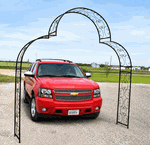 Wrought Iron Shell Arch Top Driveway Arbor