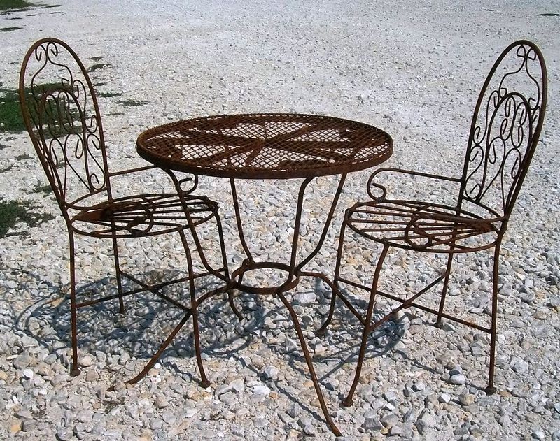 Wrought Iron Side Table Patio Furnmiture