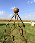 Wrought Iron Small 31 Carrom Obelisk Garden Trellis