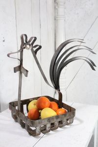 Wrought Iron Square Chicken Basket