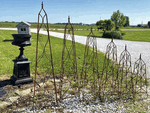 Wrought Iron Square Finial Flower Trellis - 7 Sizes