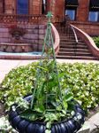 Wrought Iron Square Finial Flower Trellis - 7 Sizes