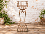 Wrought Iron Sofia Flower Plant Stand - Metal Decorative Vine Container