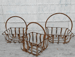 Wrought Iron Square Strap Baskets - 3 Sizes
