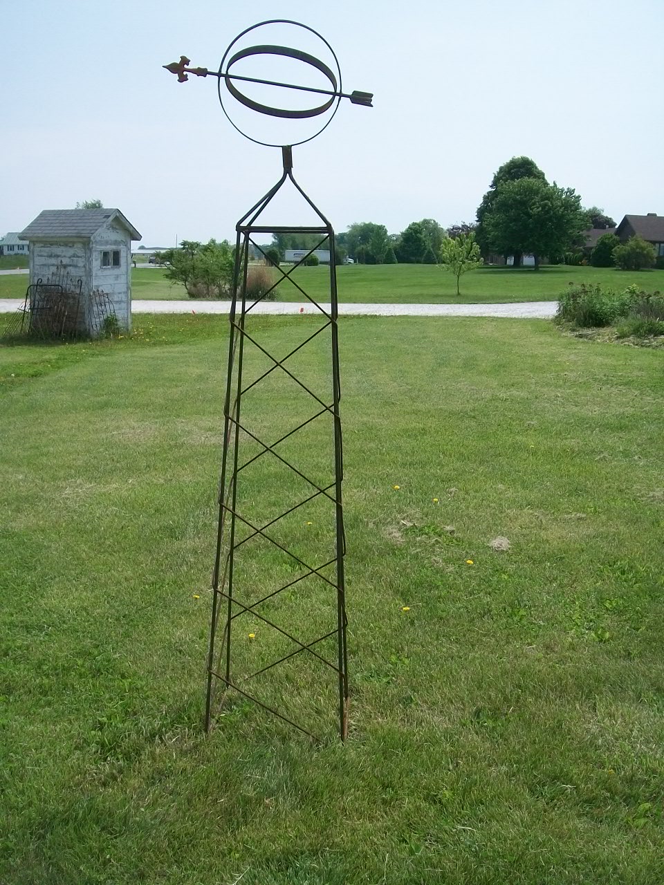 Wrought Iron Sundials Topiary Form Obelisks
