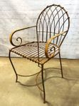 Wrought Iron Swirl Table and Chair Set
