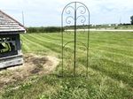 Wrought Iron Swirl Trellis Flower Support - Landscape Art