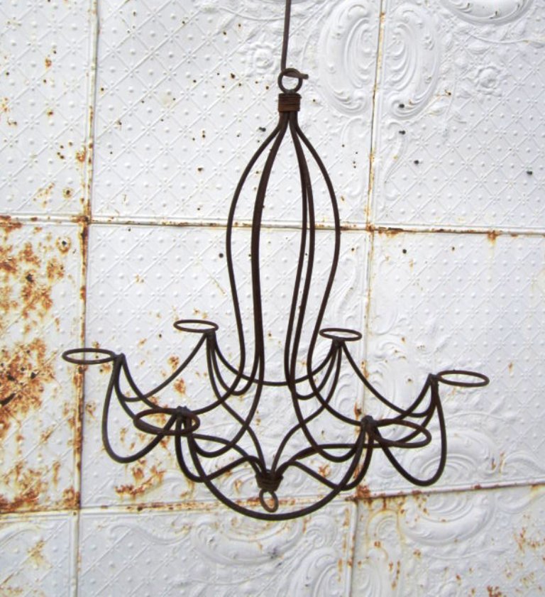 Wrought Iron Wanda Outdoor Candle Chandelier
