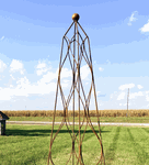 Wrought Iron Tall 59 Carrom Obelisk Garden Trellis